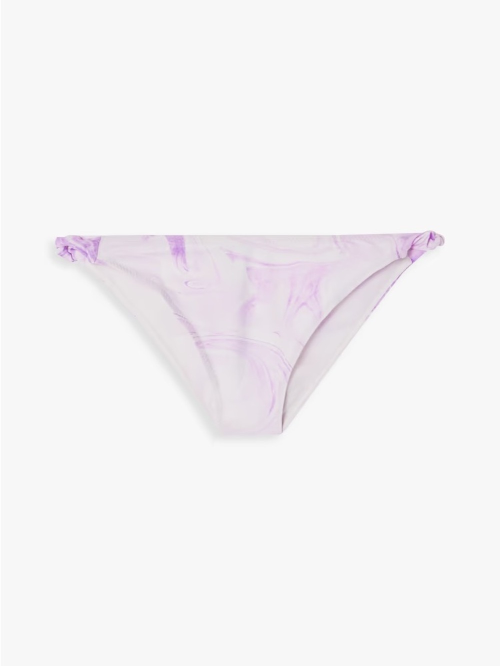 NWT Ganni ‘Twisted Marble Print Low-Rise Bikini Briefs’ in “Mauve Mist” Size 14